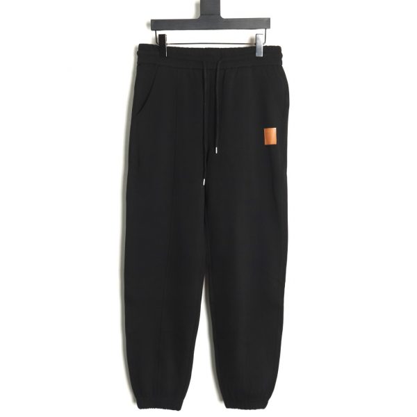 Loewe Casual Leather Trousers With Logo