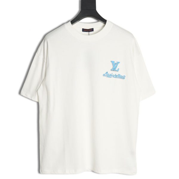 Louis Vuitton Short Sleeve T-shirt With Graffiti Logo On The Back