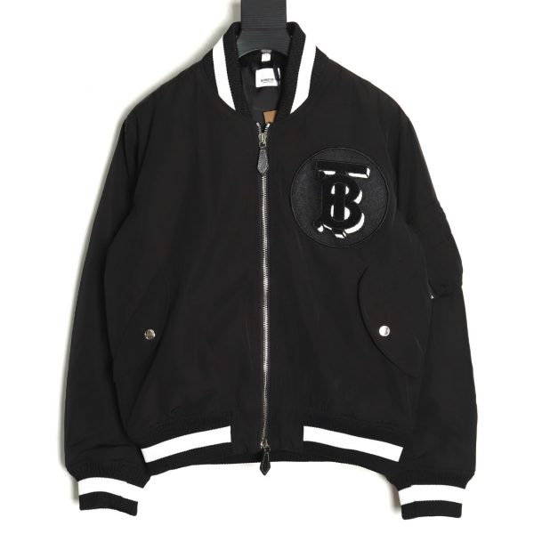 Burberry Slim Cotton Bomber Jacket With Logo