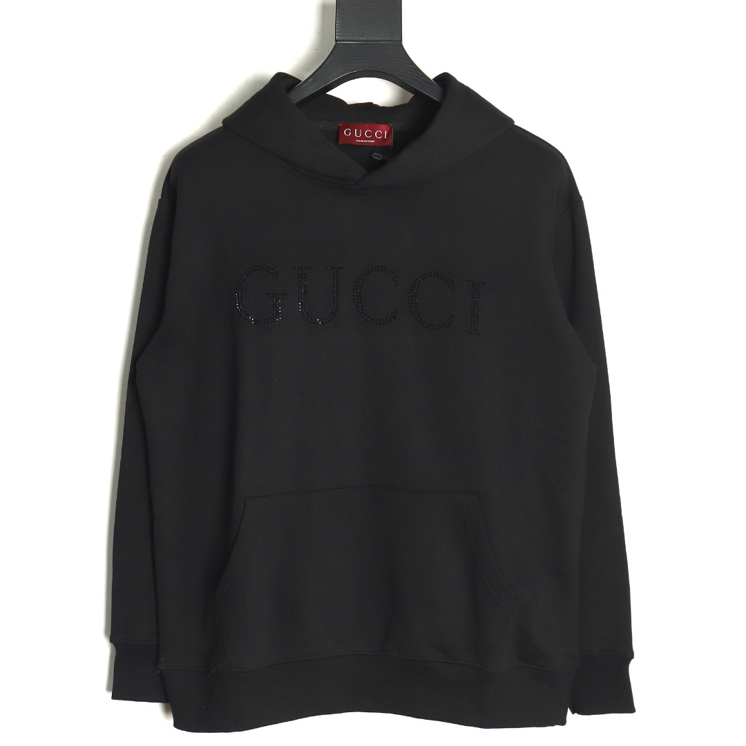Gucci Hoodie With Diamond Lettering On Chest