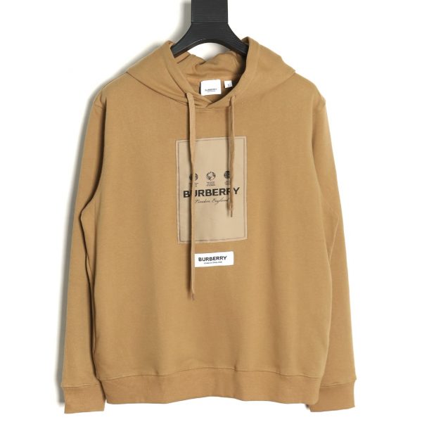 Burberry Hoodie With Chest Patch Label