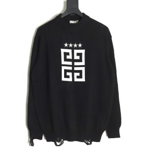 Givenchy Five-Pointed Star and Four-Star Crew Neck Sweater