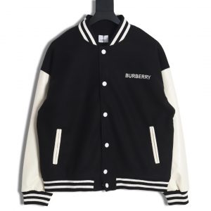 Burberry Classic Bear Logo Embroidered Baseball Jacket