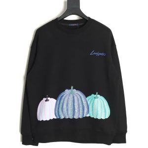 Louis Vuitton Pumpkin Print Crewneck Sweatshirt Black