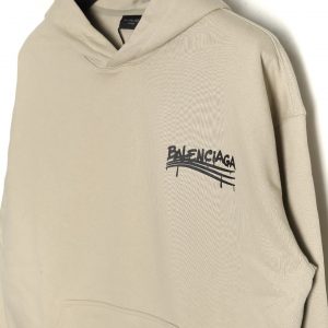 Alternative view of Balenciaga Paris Family Logo Letter Print Hoodie with Graffiti Parody