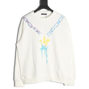 Louis Vuitton Gradient Necklace Pendant Print Crew Neck Sweatshirt