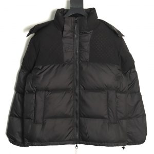 Louis Vuitton Quilted Jacket with High Neck and Hood with Embossed Patchwork Print
