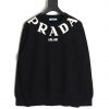 Prada Series Three-dimensional Jacquard Lettering Chest Collar Sweater