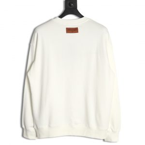 Alternative view of Louis Vuitton Classic White Embroidered Four-leaf Clover Logo Crew Neck Sweatshirt
