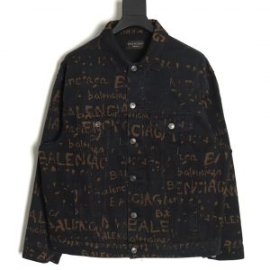 Balenciaga Washed Suit Jacket with All-Over Color Print