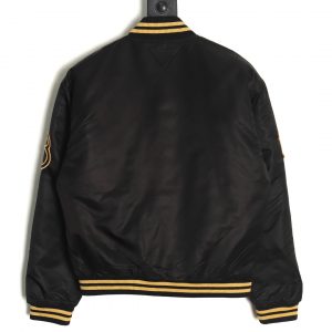 Alternative view of Prada Black Baseball Jacket With P Letter Patch On Chest