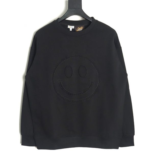 Loewe Black Hollow Smile Crewneck Sweatshirt