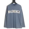 Balenciaga Washed Distressed Long Sleeve T-Shirt with Print