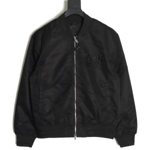 Dior Cotton Bomber Jacket with Embroidered Logo