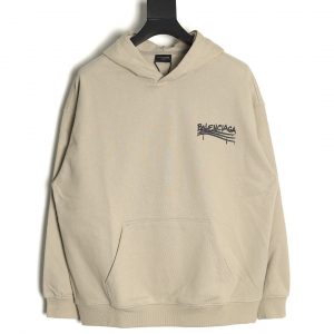 Balenciaga Paris Family Logo Letter Print Hoodie with Graffiti Parody