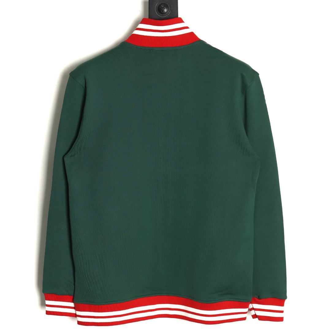 Gucci Green Double G Embroidered Chest Jacket - Image 2