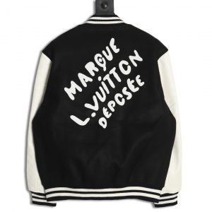 Alternative view of Louis Vuitton Black Diamond Letter Baseball Jacket