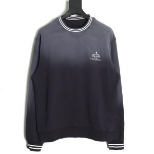 Prada Distressed Gradient Distressed Print Crew Neck Sweatshirt