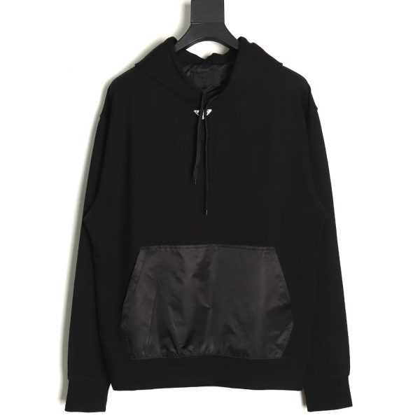 Prada Triangle Neck Pocket Nylon Hoodie
