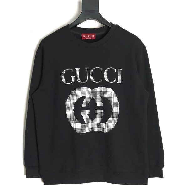 Gucci Polka Dot Logo Letter Print Crew Neck Sweatshirt