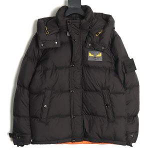 Fendi Little Monster Print Thick Down Jacket