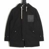 Loewe Mid-length Down Jacket with Hood and Leather Label