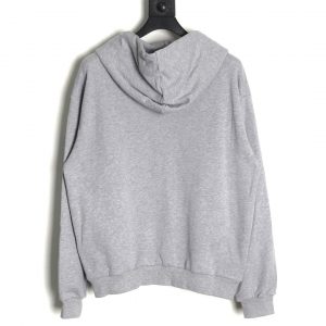 Alternative view of Celine Basic Letter Print Zip Hoodie Grey