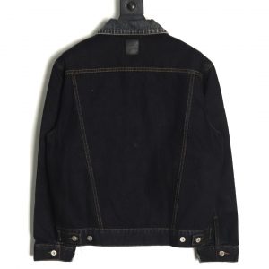 Alternative view of Loewe Single-breasted Embossed Denim Jacket in Colour Combination