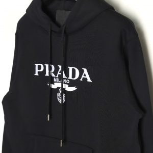 Alternative view of Prada Letter Logo Embroidered Hoodie