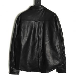 Alternative view of Balenciaga Embroidered Leather Shirt Jacket