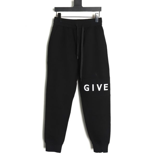 Givenchy Letter Embroidered Pants Black