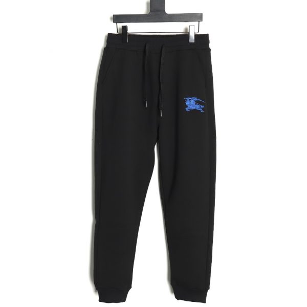 Burberry Black Velvet Warhorse Plus Embroidered Trousers