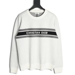 Dior Jacquard Letter Print Knitted Sweater