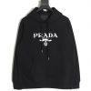 Prada Letter Logo Embroidered Hoodie