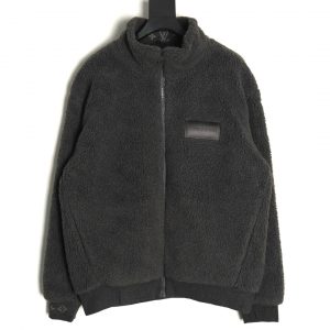 Louis Vuitton High-neck Lambskin Jacket Black