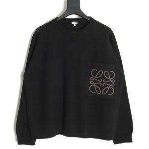 Loewe Black Jacquard Sweater with Pockets
