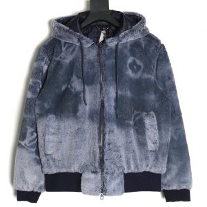 Louis Vuitton Antique Flower All-Over Print Fur Coat