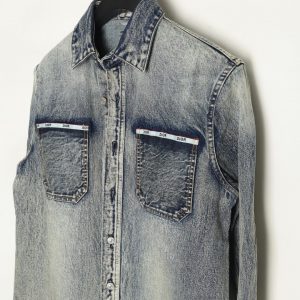 Alternative view of Dior Washed Denim Jacket with Jacquard Lettering and Pockets