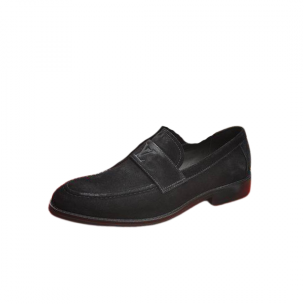 Louis Vuitton Suede Black Loafer 582