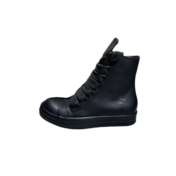 Rick Owens Lido Jumbo Laced Sneaker Triple Black