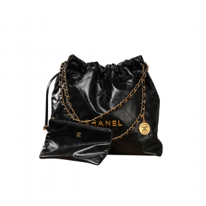 Alternative view of Chanel Hobo 22 Black/Gold