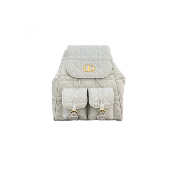 Dior Caro Backpack White