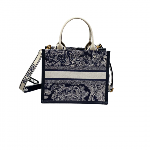 Alternative view of Dior Tigress White Handle Tote Blue