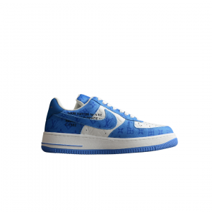 Alternative view of louis Vuitton + Nike Air Force 1 Blue/White