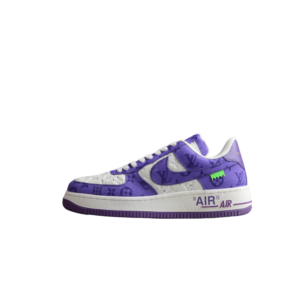 louis Vuitton + Nike Air Force 1 Purple/White