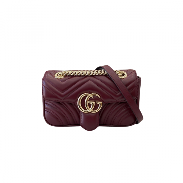 Gucci Marmont Shoulder Bag Medium Maroon