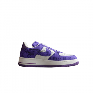 Alternative view of louis Vuitton + Nike Air Force 1 Purple/White
