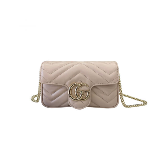 Gucci Marmont Lipstick Bag Mini Nude