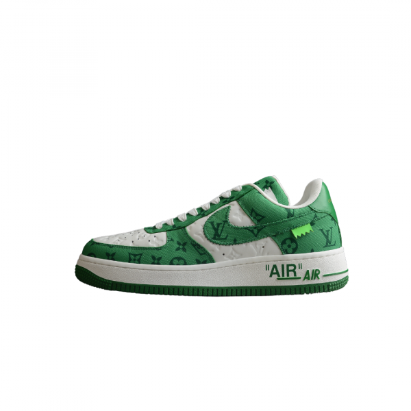 louis Vuitton + Nike Air Force 1 Green/White