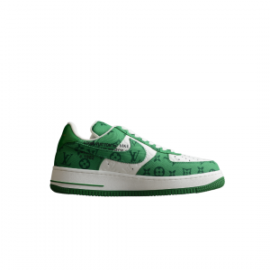Alternative view of louis Vuitton + Nike Air Force 1 Green/White